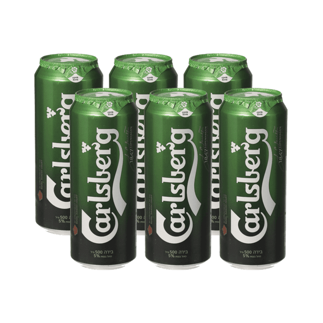 שישיית בירה קרלסברג פחית