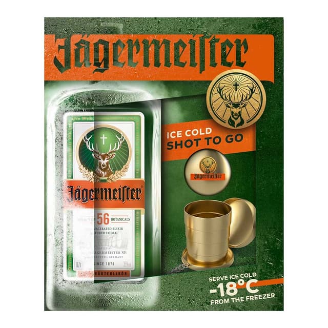 מארז יגרמייסטר + מחזיק מפתחות וכוס