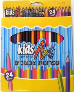 עפרונות צבעוניים  - מארז 24 גוונים