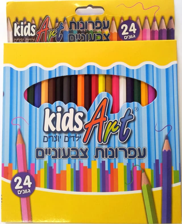 עפרונות צבעוניים  - מארז 24 גוונים