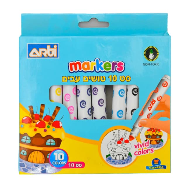 טושים צבעוניים 10 יח' - All Store