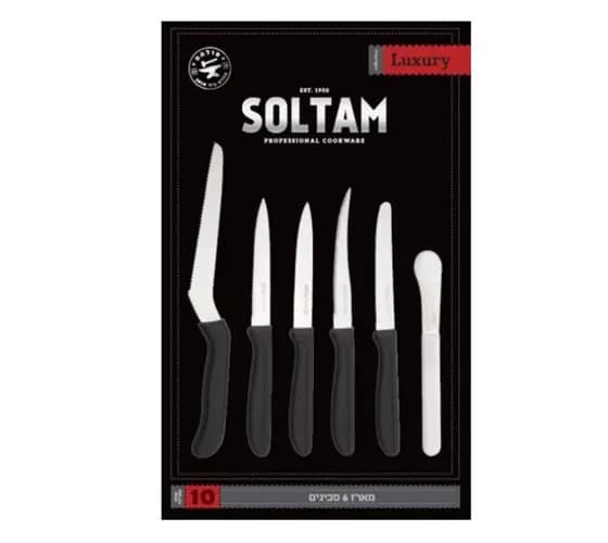 מארז 6 סכינים LUXURY מבית SOLTAM לקיצוץ קילוף ומריחה - All Store