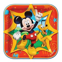 צלחות נייר מרובעות מיקי מאוס - All Store