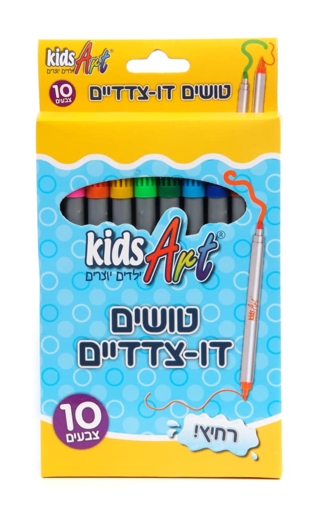 טוש דו צדדי  -  מארז 10 יח'