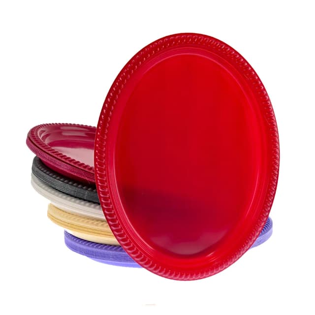 צלחות אובליות חד פעמיות צבעוניות - All Store