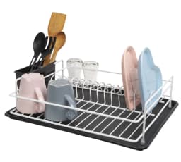 מייבש כלים מתכת שחור לבן - All Store