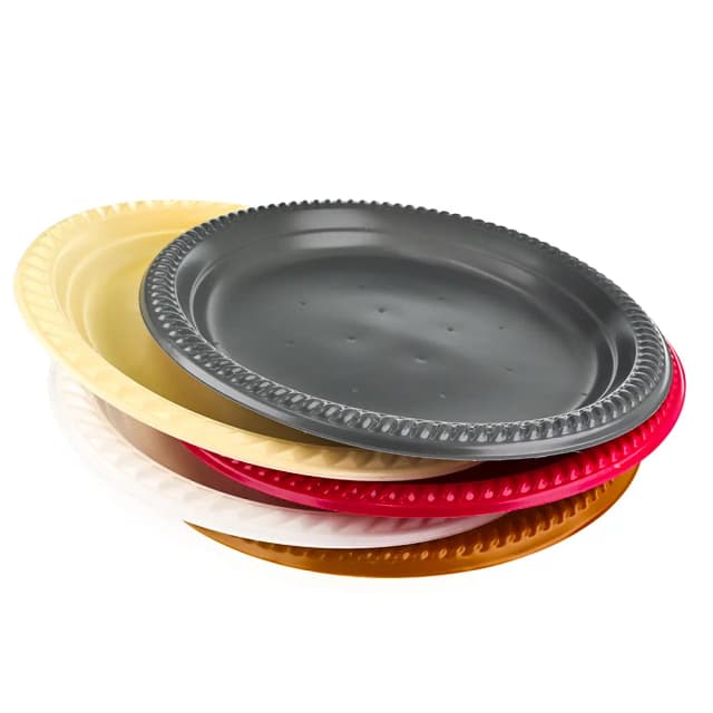 צלחות חד פעמיות צבעוניות גודל 9' - All Store