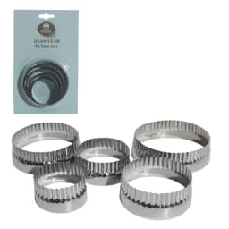 סט 5 חותכן דגם עגול גלי