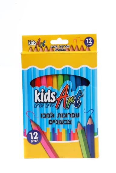 12 עפרונות ג'מבו צבעוניים