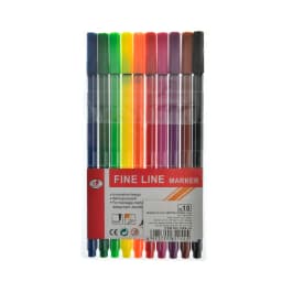 סט 10 טושים צבעוניים דקים - All Store