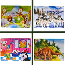 פאזל חיות דוגמאות שונות 28*20 ס"מ - All Store