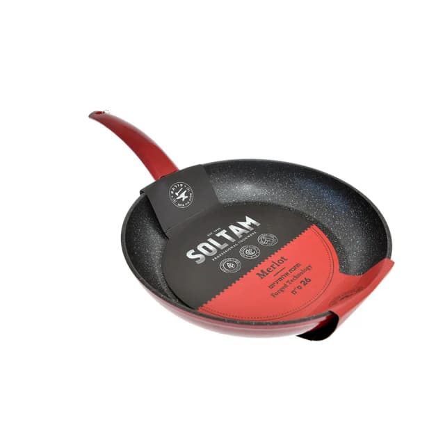 מחבת 26 ס"מ - ציפוי שיש - SOLTAM-merlot - All Store