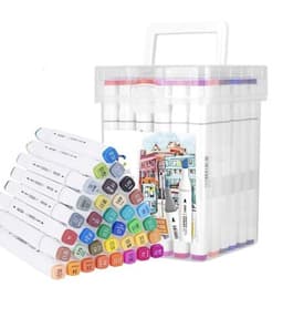 מארז 36 טושים סקיצה דו צדדים בקופסא - All Store