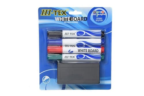 טושים מחיקים איכותיים+ספוג HI-TEX - All Store