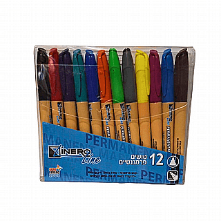 לינרו ליין טוש פרמננט דק סט 12 מעורב