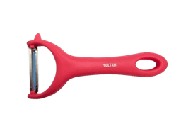 קולפן ידית פלסטיק אדום/לבן בדיספליי 24 יח'