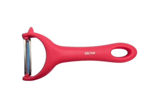 קולפן ידית פלסטיק אדום/לבן בדיספליי 24 יח'