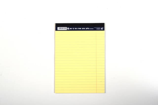 בלוק צהוב שורה A5