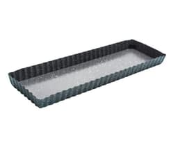 תבנית פאי מלבנית תחתית נשפלת 12*35 ס"מ קרבון סטיל Bake-it up אפור סולתם