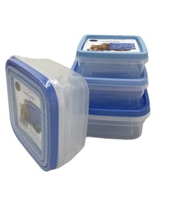 סט 3 קופסאות מרובעות פלסטיק - All Store