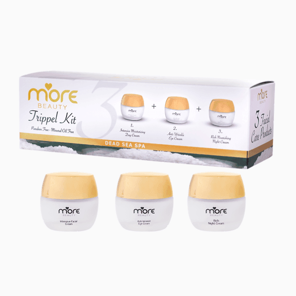 מארז 3 קרמים קרם לחות אינטנסיבי ליום - קרם עיניים נגד קמטים - קרם הזנה עשיר ללילה More - All Store