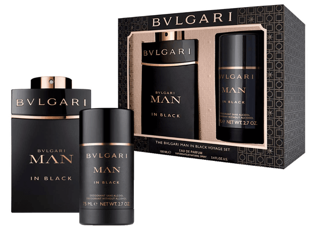 סט לגבר בולגרי מאן אין בלאק וויאג' מבית בולגרי א.ד.פ 100מ"ל + 75מ"ל דאורדורנט