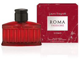 בושם לגבר רומא פאשיון אומו מבית לאורה ביגוטי 125מ"ל א.ד.ט