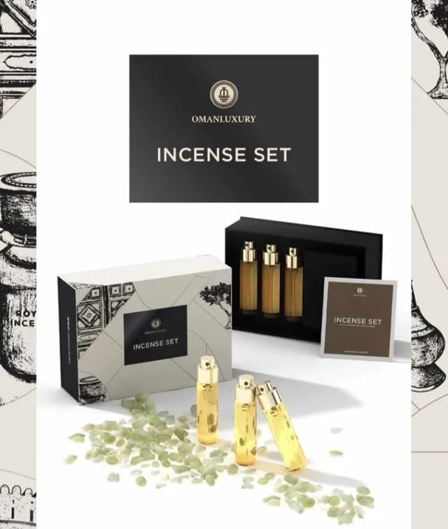 סט רויאל אינסנס Royal Incense א.ד.פ 30 מ״ל + 90גר לבונה בושם יוניסקס - עומאן לקצורי OMANLUXURY