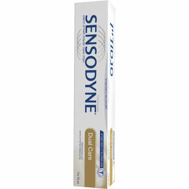 סנסודיין מש.שיניים דואל קאר זהב 75מל / Sensodine Dual Care Toothpaste Gold