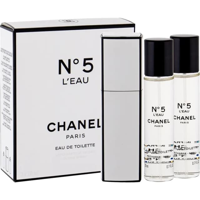 שאנל סט מס 5לאו טוויסט +ספריי (א) אדט 3*20מל / Chanel Set No 5 Leau W Twist+spray Edt 3*20 Ml