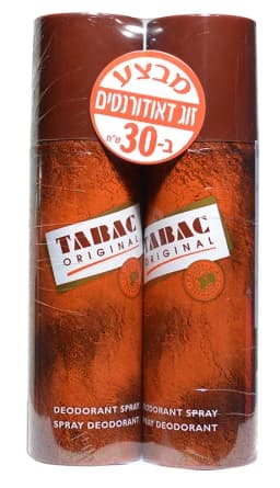 טבק זוג דאו ספרי גדול 200גר / Tabac Deodorant Spray 200ml*2