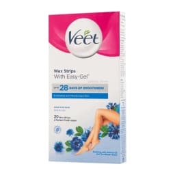 ויט רצועות שעווה לעור רגיש 20יח / Veet Wax Strips For Sensative Skin 20un