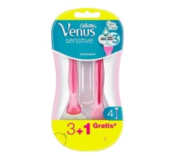 גילט ונוס סנסטיב 3להבים חד פעמי - 3+1סכינים / Gillette Venus Sensitive Disposable Razors 4pcs