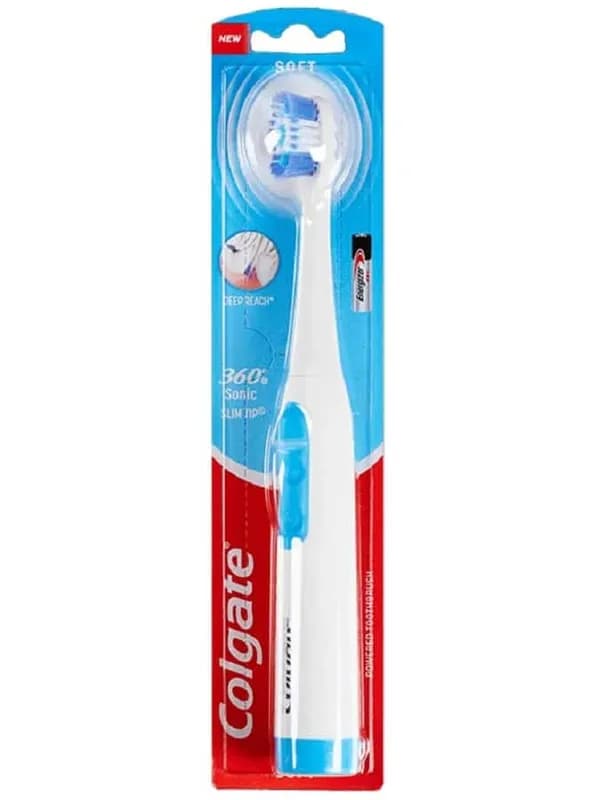 קולגייט מברשת שיניים 360עם סוללות סופט / Colgate 360 Electric