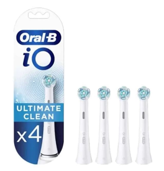 אורל בי אולטימט קלין וויט 4ראשים למברשת חשמלית IO / Oral-b Io Ultimate Clean White Toothbrush Heads 4psc