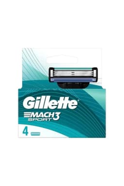 גילט מאך 3ספורט סכיני גילוח רב פעמי 4יח / Gillette Mach 3 Sport 4 Psc