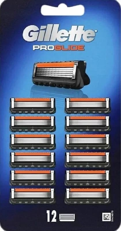 גילט פרוגלייד 12סכיני גולוח רב פעמים / Gillette Proglide Razor Blades Refill 12 Pcs