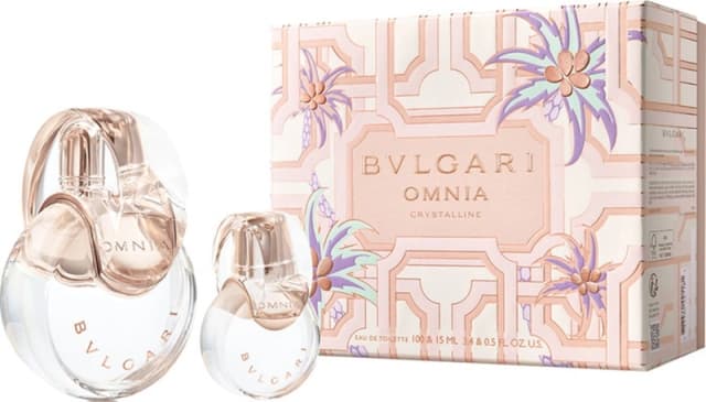 בולגרי סט אומניה קריסטלין (א) אדט 100מל + 15מל / Bvlgari Set Omnia Crystalline W Edt 100ml + 15ml