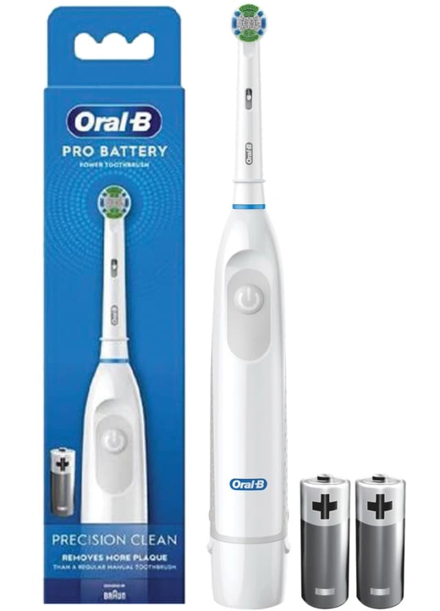 אורל בי מברשת שיניים חשמלית פרו פרסישן קלין לבנה / Oral B Pro Battery Precision Clean White