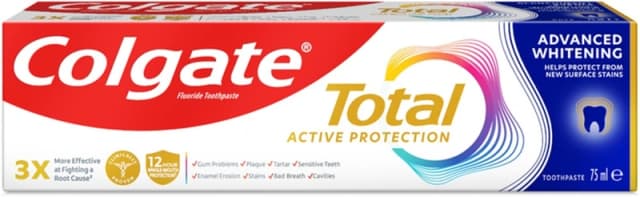 קולגייט משחת שיניים טוטל אדוונס וייטנינג 75מל / Colgate Toothpaste 75ml