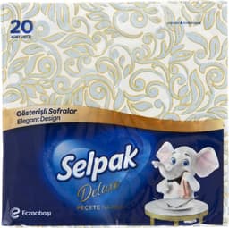 סלפאק - דלוקס מפיות מעוצבות 20 יח'
