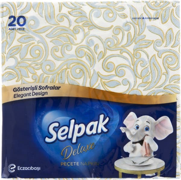 סלפאק - דלוקס מפיות מעוצבות 20 יח'