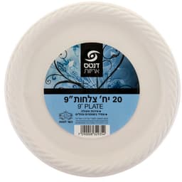 צלחת (9) ציבעוני 20י