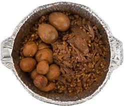 חמין עם בשר בקר ארוז