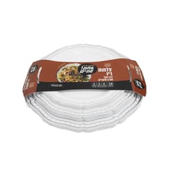 אחת שתיים - סט צלחות לבן זהב ריו 24 חלקים