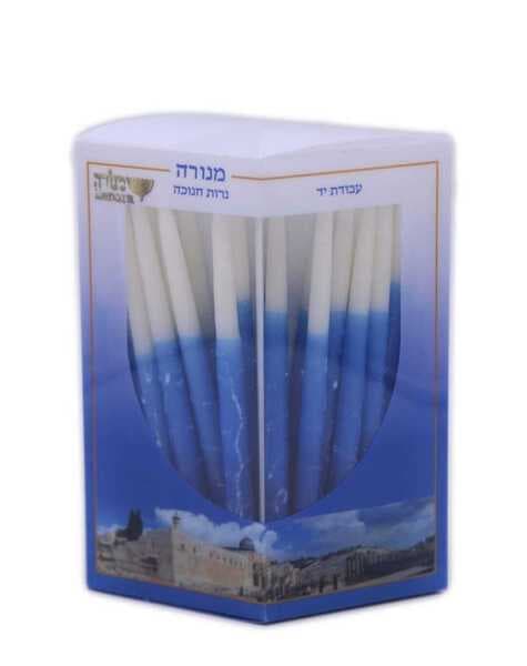 נרות חנוכה 3 צבעים בנר מנורה