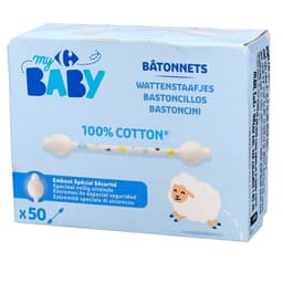 מקלות צמר גפן 100% כ