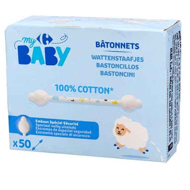 מקלות צמר גפן 100% כ