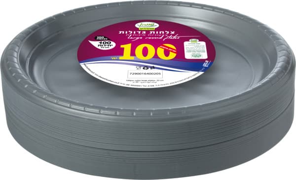 צלחות גדולות 100 יחידות