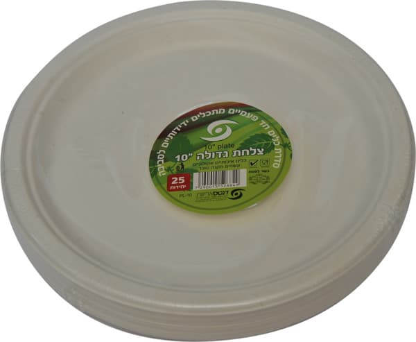 צלחת 10 מתכלה אר' 25 יח' דנטס